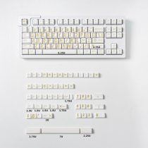 Golden Big Letters 104+38 Full PBT Dye-subbed Keycaps Set for Cherry MX Mechanical Gaming Keyboard